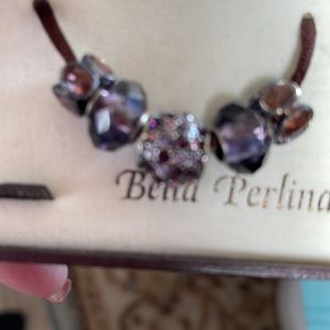 Bella Perlina purple beads for bead bracelet. BP70013